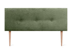 Cosymeub Tête de Lit Velours Côtelé Uni avec Boutons 160x115 avec Pieds de Lit 150/160 - Vert Cosymeub LWJZ86228