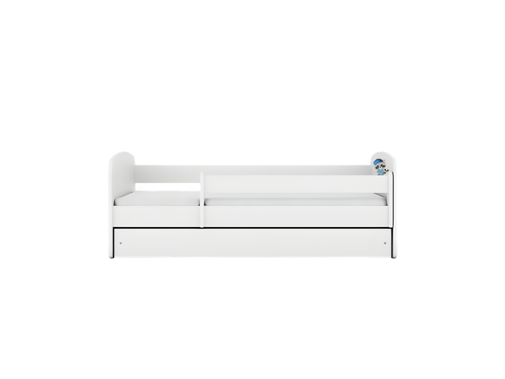 Lit Cosymeub raton laveur blanc sans tiroir avec matelas 140/70 KWMD28587