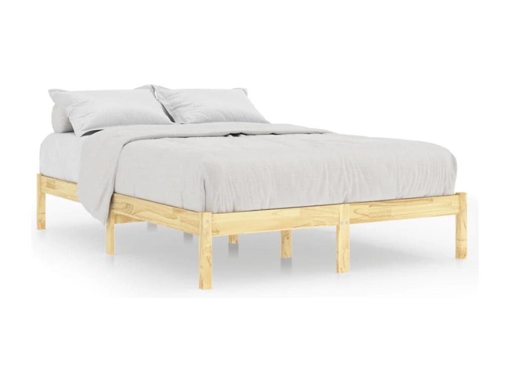 Cadre de lit Bois de pin massif 160x200 cm CHIC01118