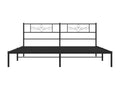 Cadre de lit métal avec tête de lit noir 180x200 EMDK36194