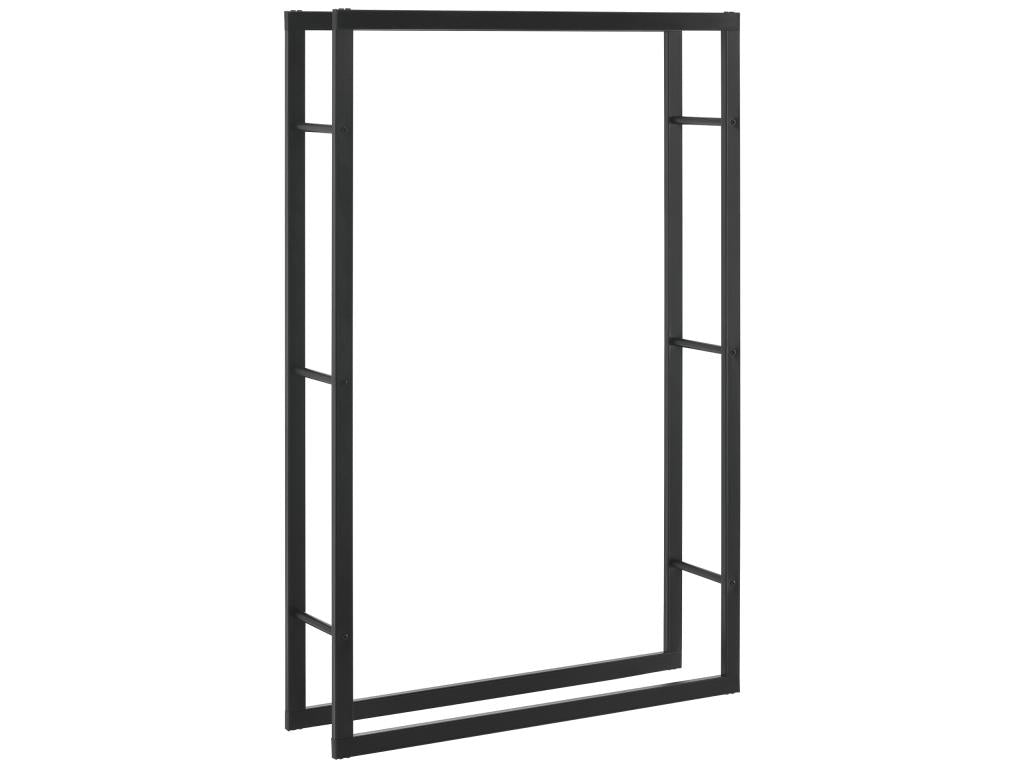 Range-bûches Cosymeub en acier 100x25x150 cm noir en.casa ZWUK66445