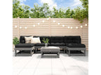 Salon de jardin 7 pièces Gris Bois de pin massif GNEW77835