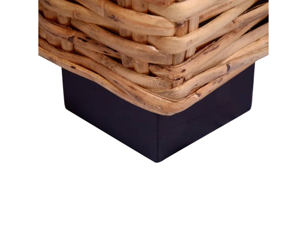 Canapé à 2 places de jardin Rotin naturel HBEZ65167