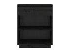 Armoire console Noir 60x34x75 cm Bois de pin solide SCLG43500