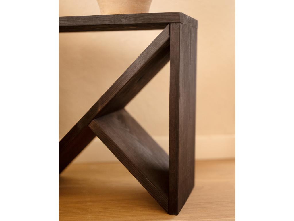 Table d'appoint en bois de pin noire 40x40cm - Cosymeub WXUI94815