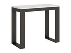 Console extensible 90x40/196 cm Tecno Evolution Small Frêne Blanc cadre Anthracite IHPP22388
