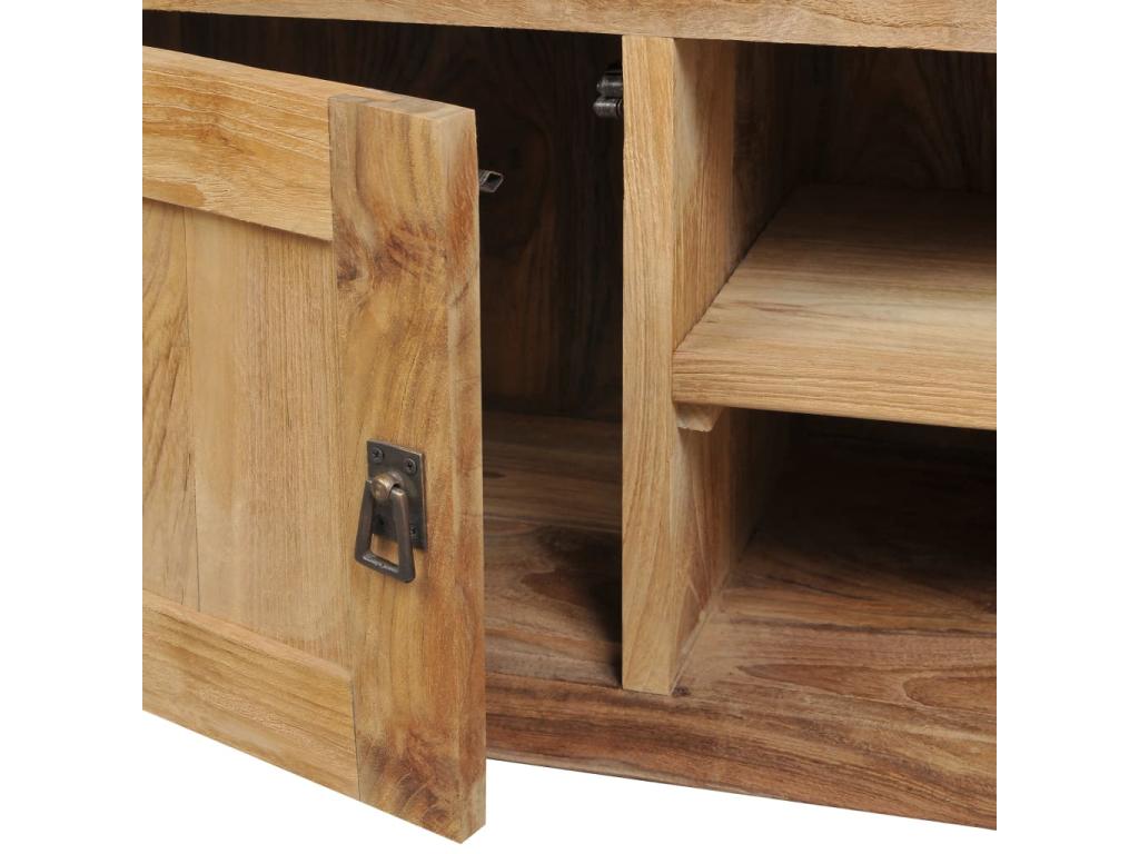 Meuble TV teck massif 120x30x40 cm FPII21823