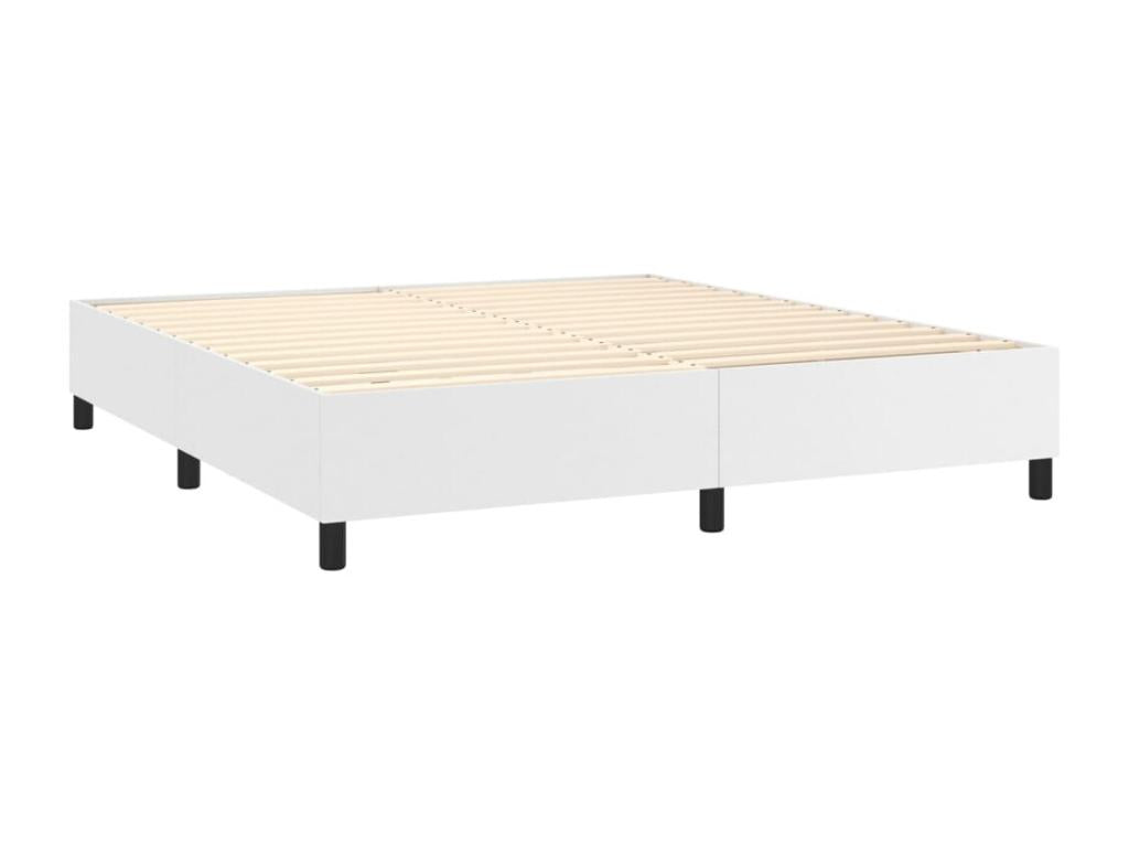 Sommier à Cosymeub de lit avec matelas et LED Blanc 180x200 IMOM40521