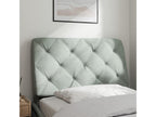 Coussin de tête de lit gris clair 80cm velours IMTQ93082