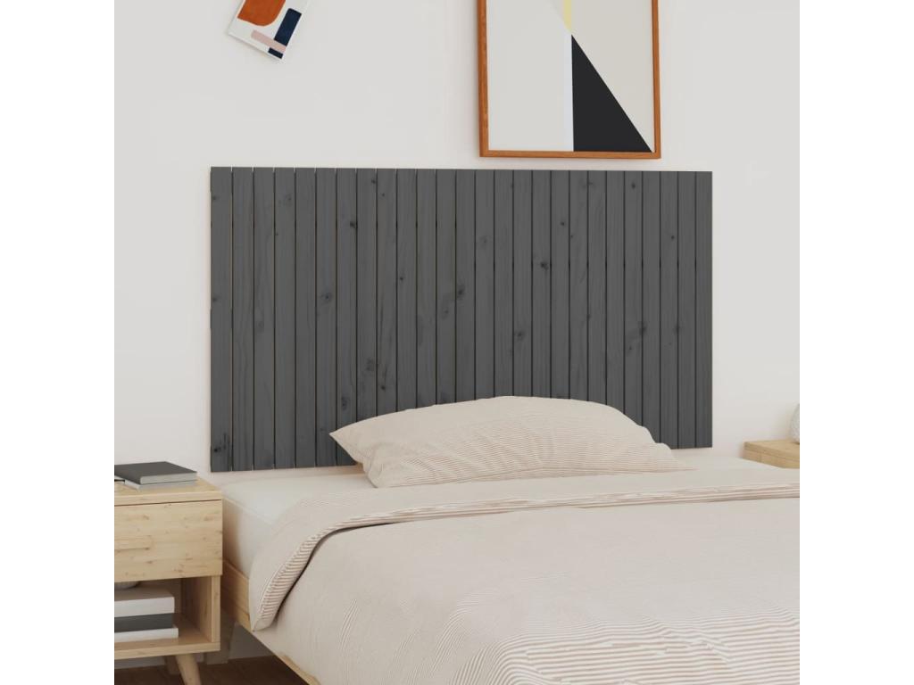 Tête de lit murale Gris 166x3x90 Bois massif de pin HRRQ07270