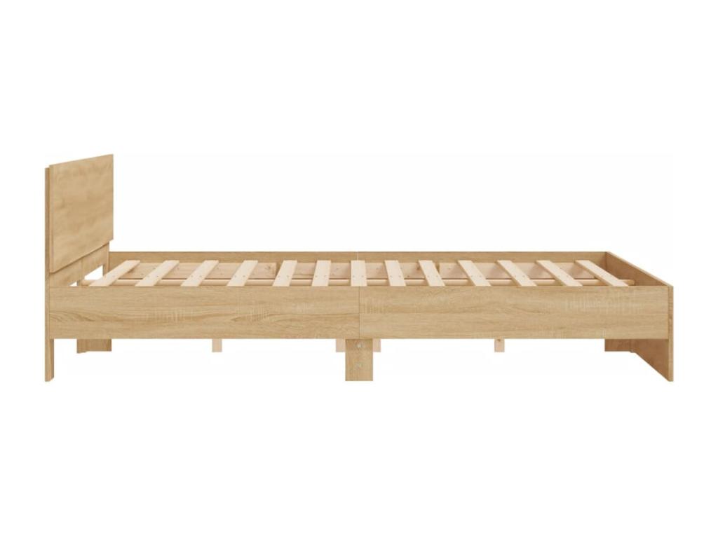 Cadre de lit sans matelas chêne Cosymeub 200x200 cm GGGY24234
