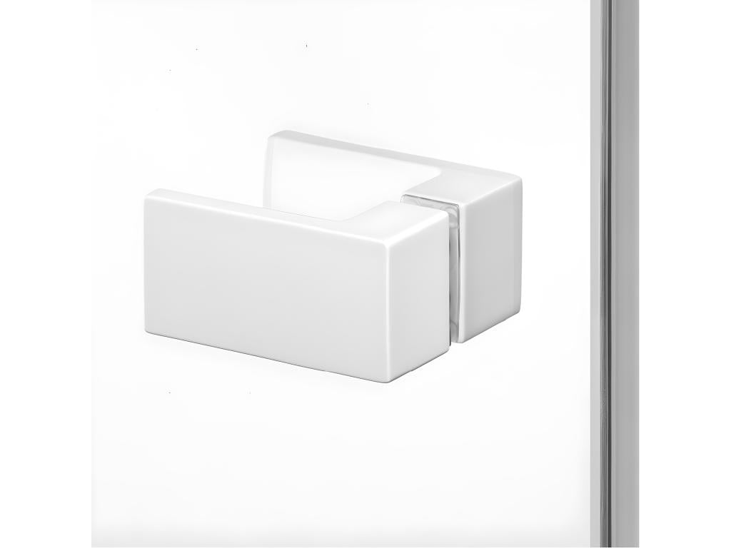 Cabine de douche 120x80cm 2 portes pivotantes Cosymeub BLANC blanc accès d'angle ZDMV13781