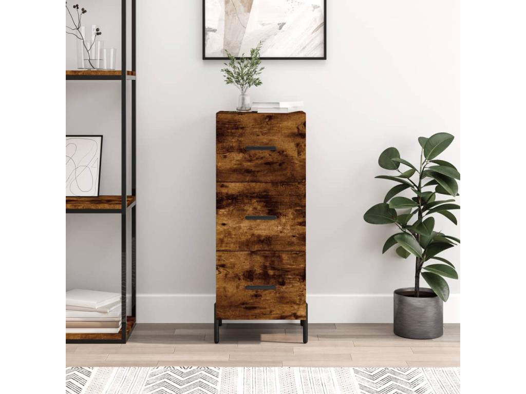 Buffet Chêne fumé 34,5x34x90 cm Bois d'ingénierie APKL26246