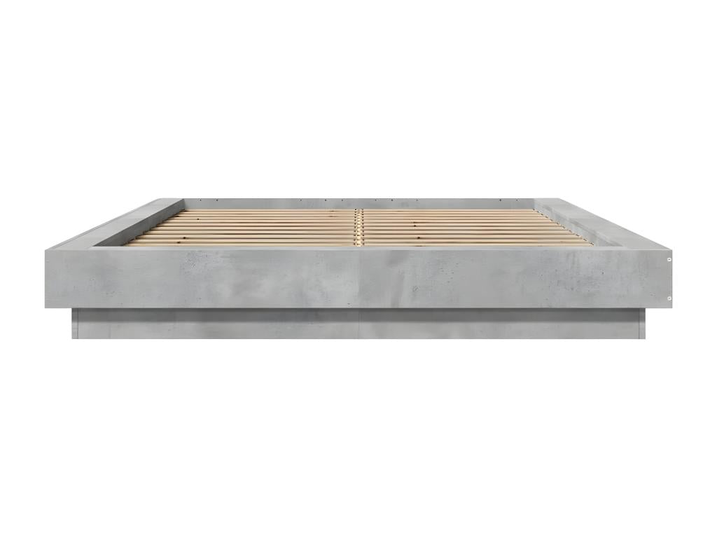 Cadre de lit sans matelas gris béton 120x200 cm YAIM88664