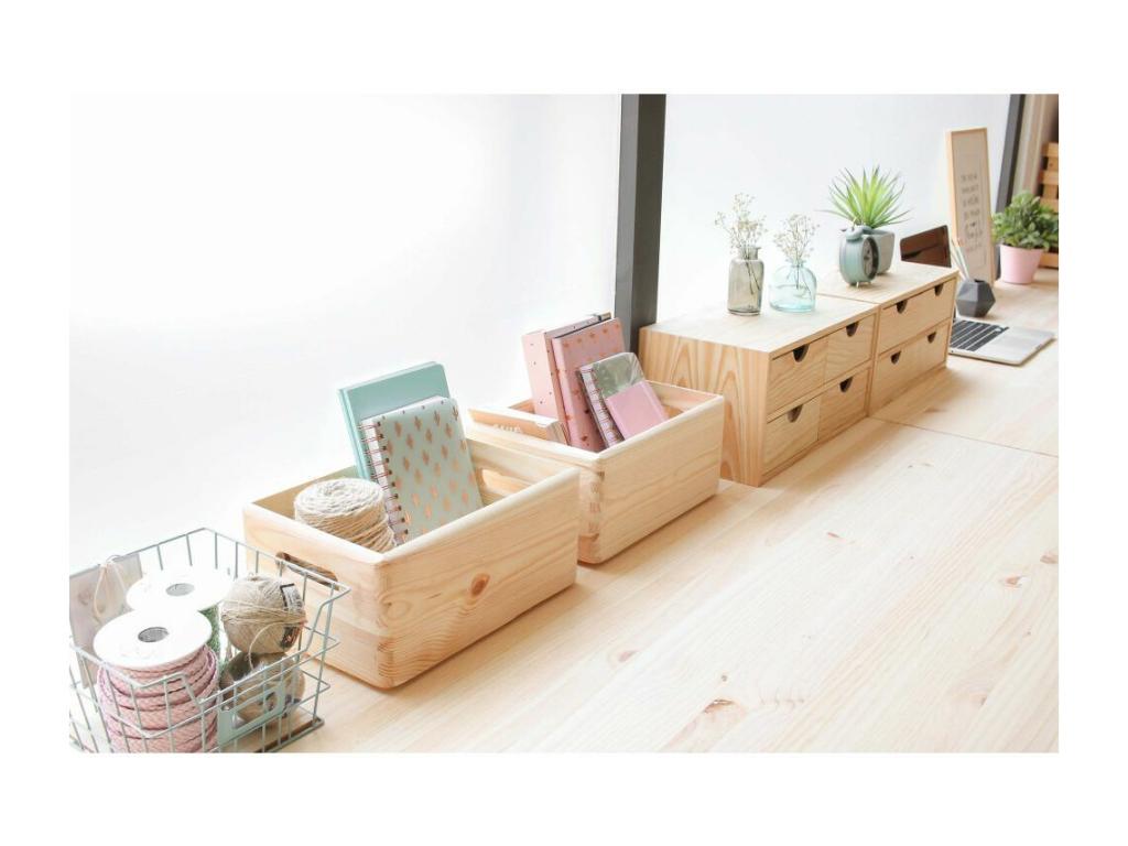 Caisse en bois de rangement 60x40x23 cm MDOF09086