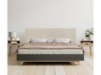 Cosymeub Tête de lit en lin naturel avec Boutons 160x105cm avec pieds Lits 150/160 - Cosymeub PQLA57008