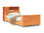 Cadre de lit sans matelas cire marron 90x190 cm bois pin massif PPPE37603