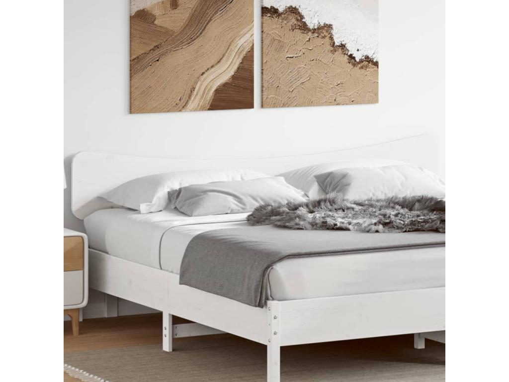 Tête de lit blanc 180cm bois massif de pin ZNYU29380