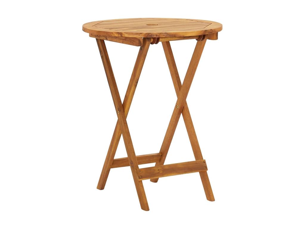 Mobilier à dîner de jardin pliable 3 pièces Bois d'Cosymeub solide VJCZ08365