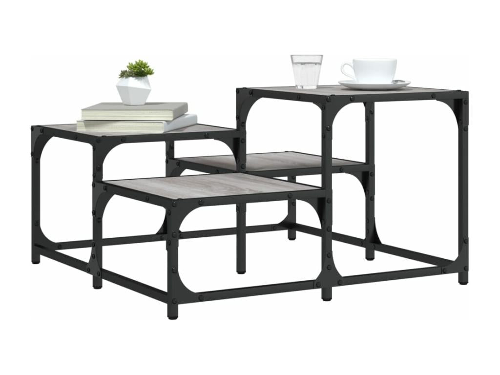 Table basse Cosymeub gris 68x68x40 cm bois d'ingénierie KAYL05509