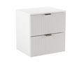 Meuble lavabo Cosymeub façades cannelées Cosymeub 60x60x47 cm Blanc VIVF58446