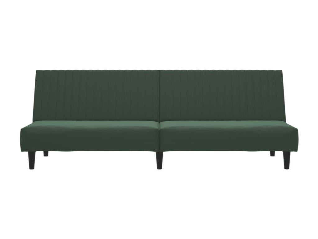 Canapé-lit à 2 places vert foncé velours LEIA94294