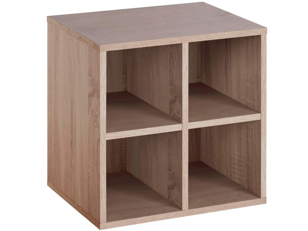 Armoire à 4 compartiments en MDF nature YTRH69353