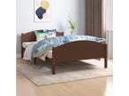 Cadre de lit sans matelas marron foncé pin massif 120x200 cm GFNF42298