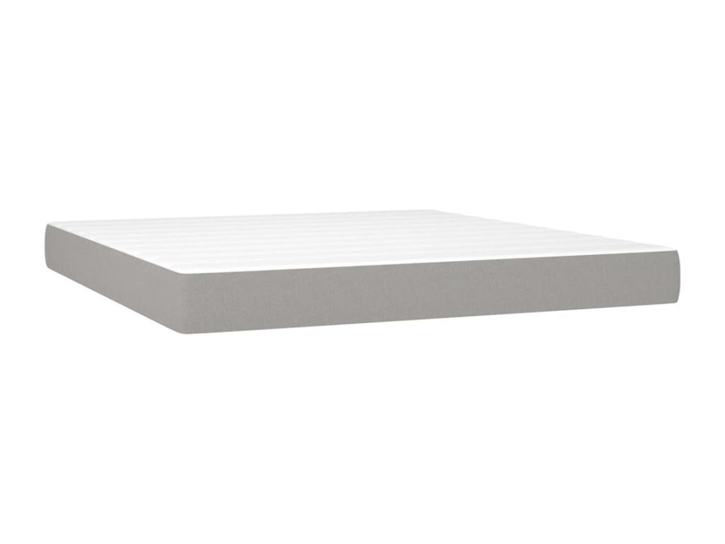 Sommier à Cosymeub de lit et matelas et LED Gris clair 180x200 cm BAJM28264