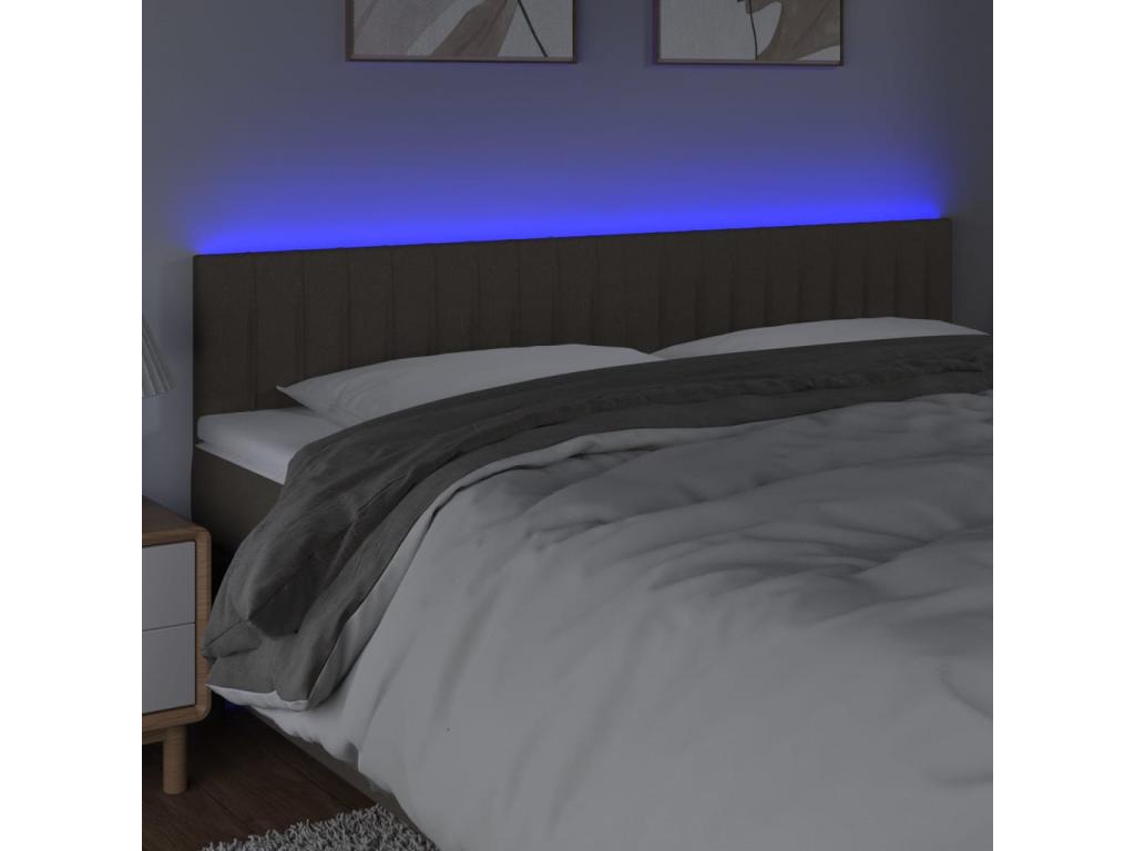 Tête de lit à LED Cosymeub 180x5x78/88 cm Tissu PJVM41420