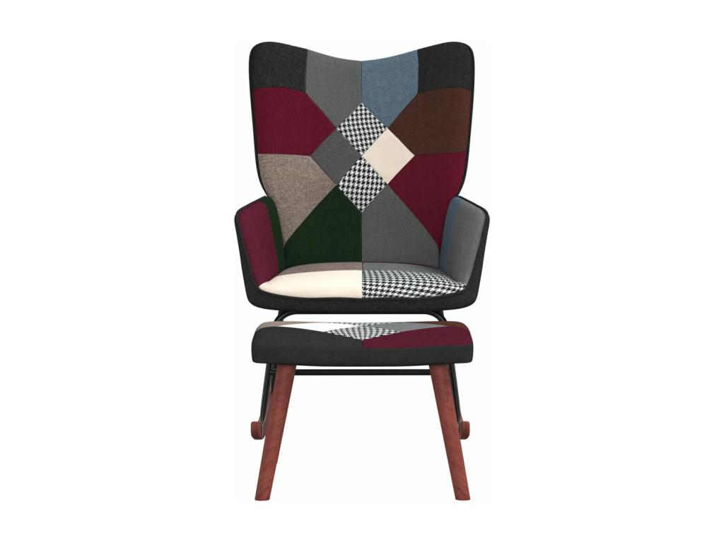 Chaise à bascule avec tabouret Cosymeub Tissu SAXI03131