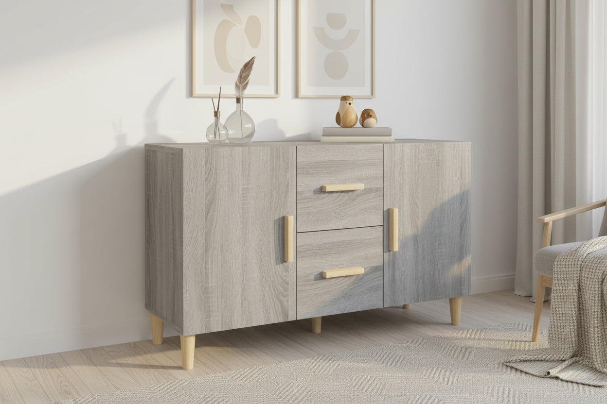 Buffet Cosymeub gris 100x36x60 cm bois d'ingénierie GPWX51769