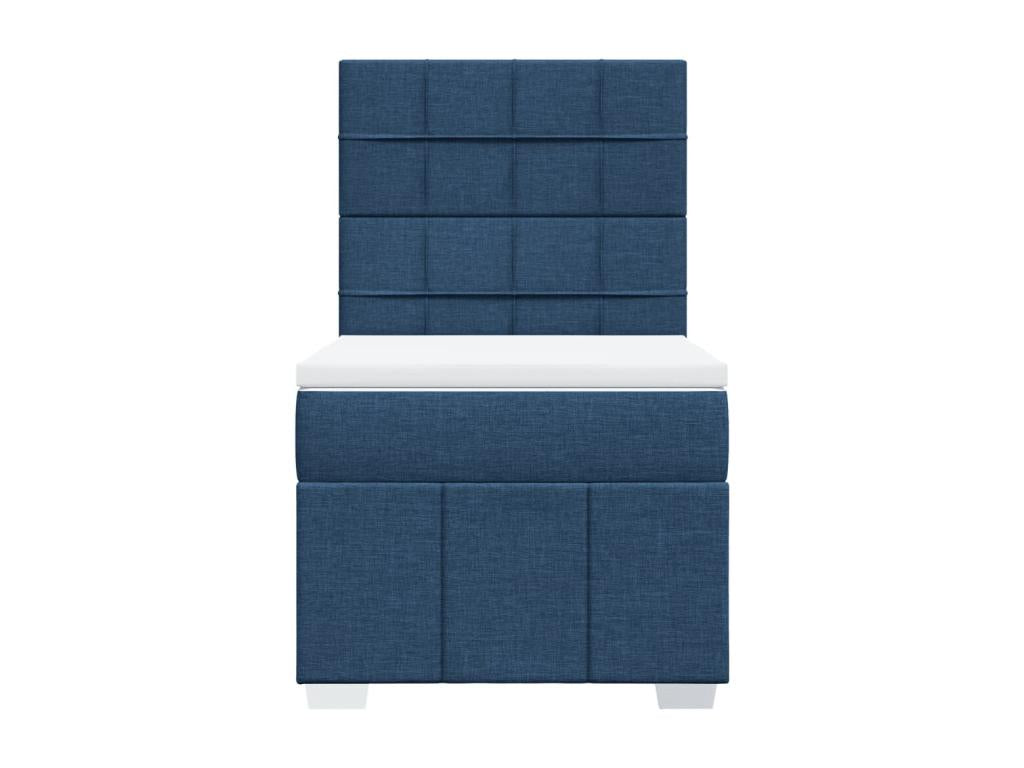 Sommier à Cosymeub de lit avec matelas Bleu 80x200 cm Tissu ARZE13695