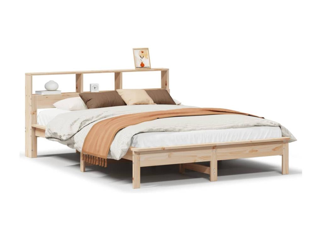 Cadre de lit sans matelas 140x200 cm bois massif de pin DIHH88134