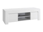 Cosymeub - Meuble TV 2 portes 2 Niches Blanc Finition Mat ABWV18055
