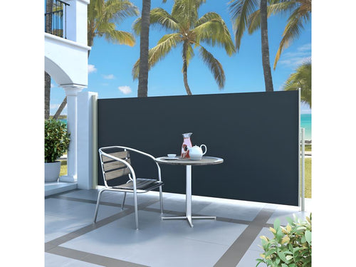 Auvent latéral rétractable 140x300 cm Noir QVOH03254