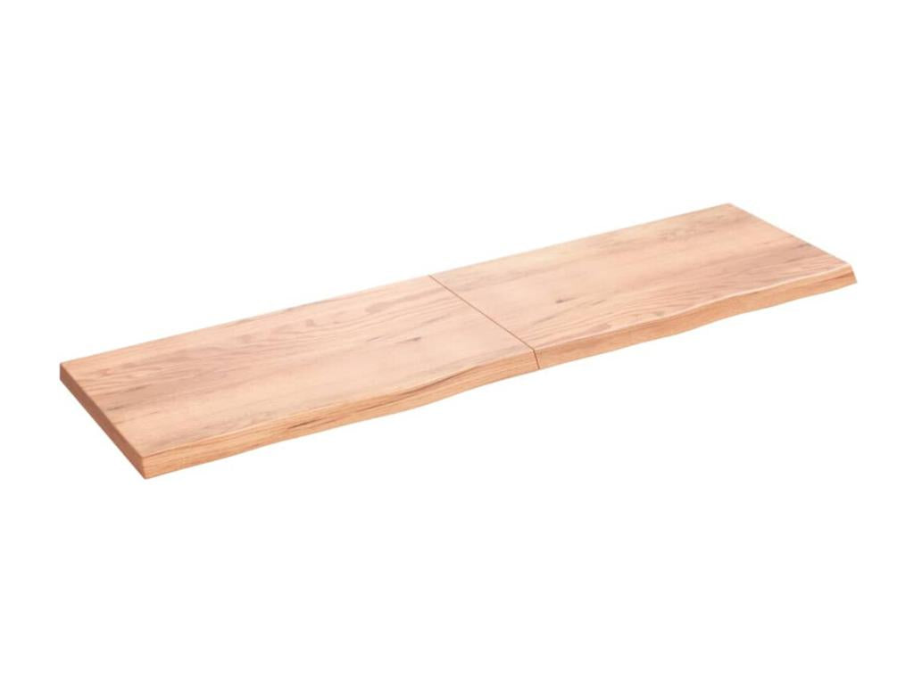 Etagère murale marron clair bois chêne massif traité CCNM53507