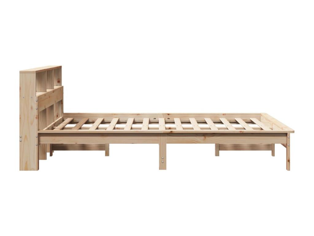 Cadre de lit sans matelas 140x200 cm bois massif de pin DIHH88134