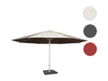 Parasol Cosymeub II gastronomie parasol pour marché 5m poteau alu blanc 28 kg - crème-beige avec support DFUN58854
