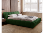 Cosymeub Lit avec sommier 140x200 Cloud - Lit rembourré Lit adulte - Lit double avec Rangement tête de lit - Velours Vert Cosymeub 61 CSWI61386
