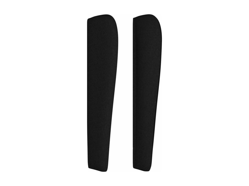 Tête de lit avec oreilles Noir 147x23x118/128 cm Tissu DKUH97431