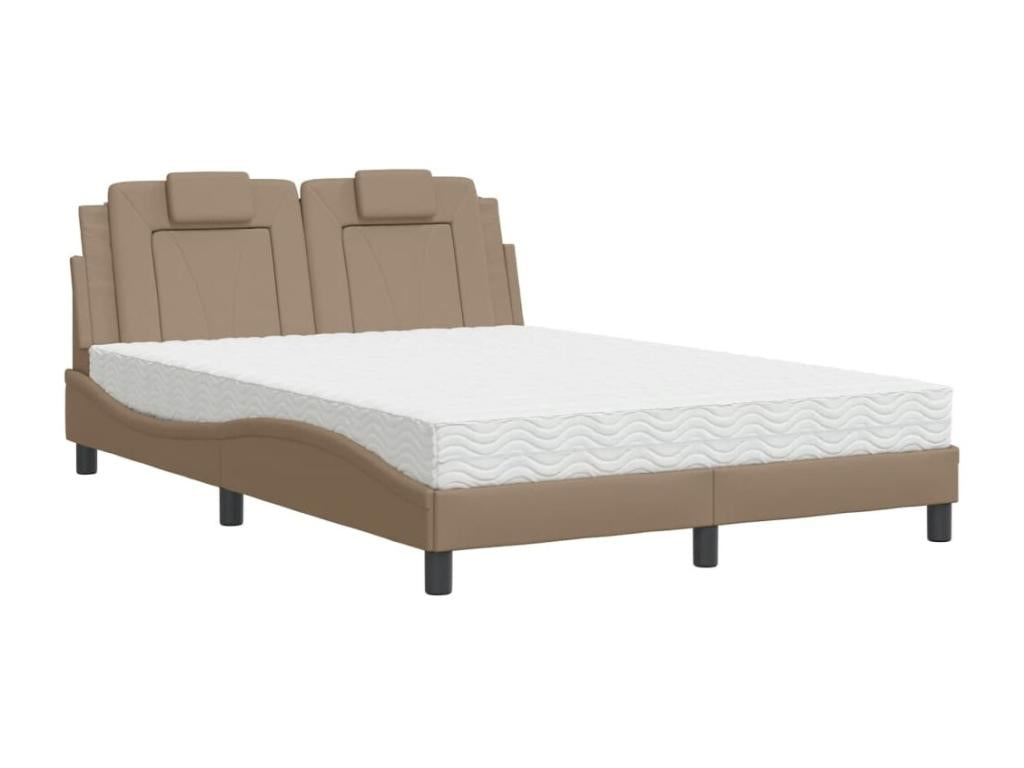Lit avec matelas cappuccino 120x200 cm similicuir ODYT21884