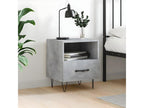 Table de chevet gris béton 40x35x47,5 cm bois d'ingénierie JADQ78506