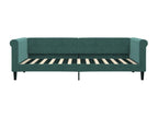 Lit de jour avec matelas vert foncé 90x200 cm velours BPPT01849