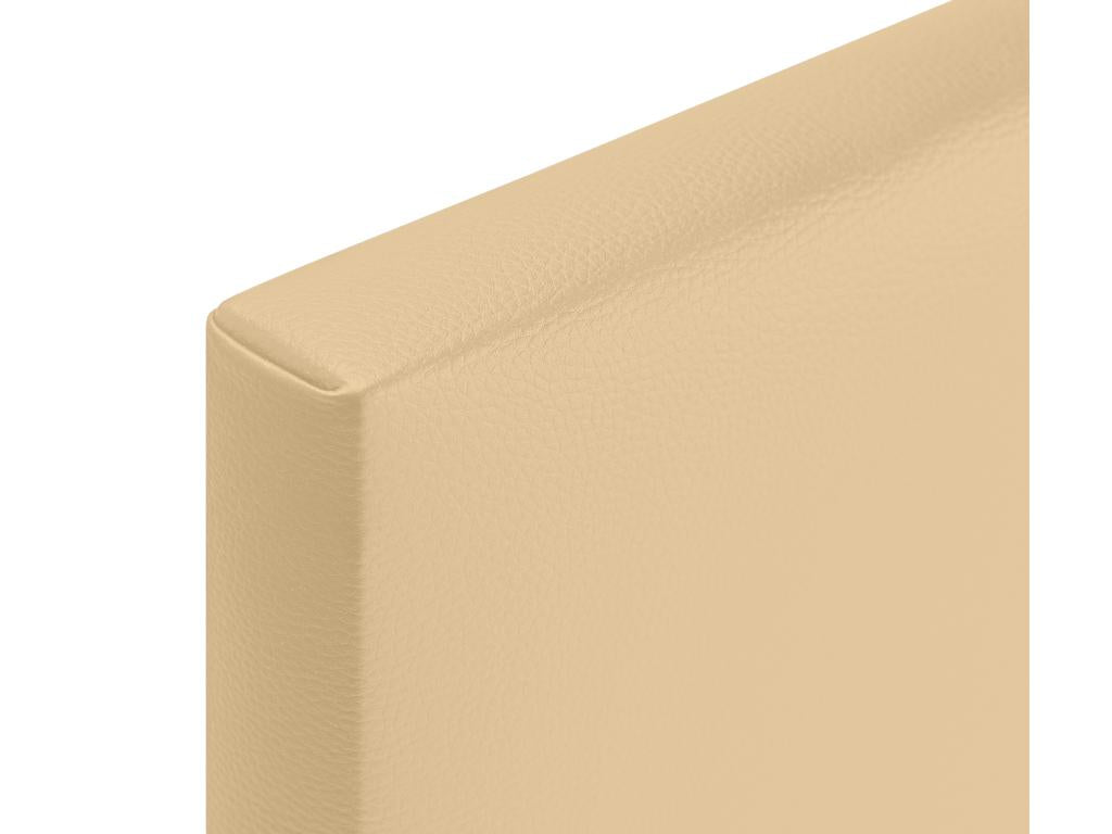 Cosymeub Tête de lit similicuir avec Boutons 95x105cm avec pieds Lits 90 - Vanille DRCC85938