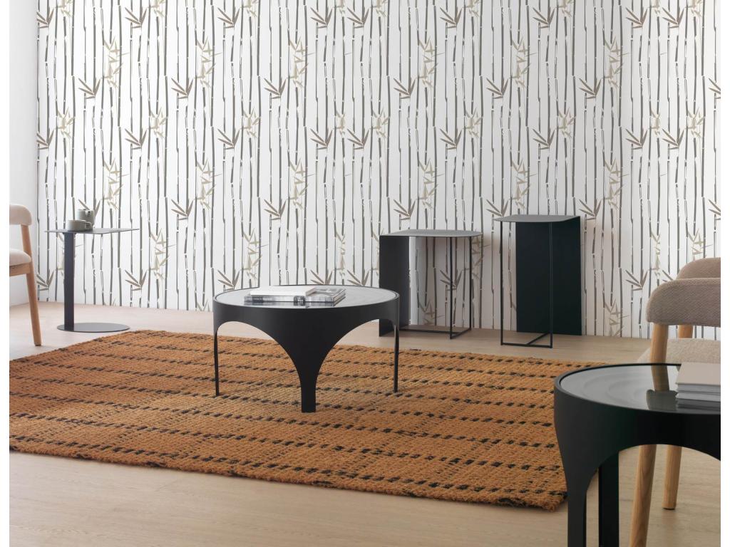 Table d'appoint en métal noir EZVZ09731