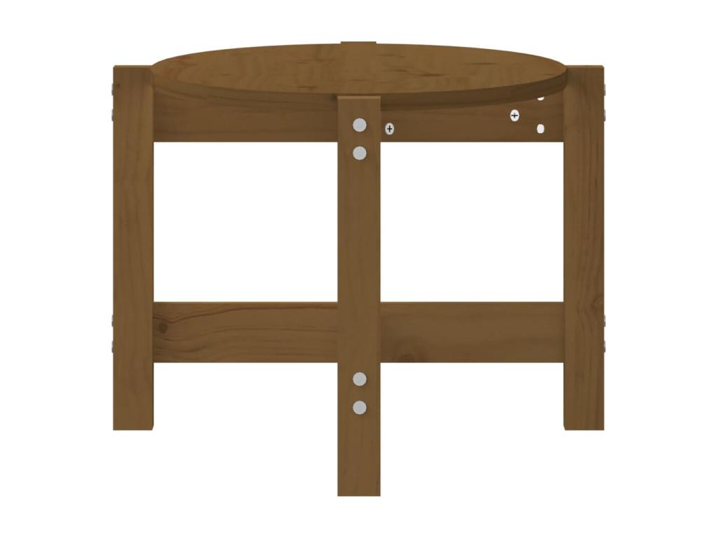 Table basse Marron miel 87x48x35 cm Bois massif de pin LLVJ70446