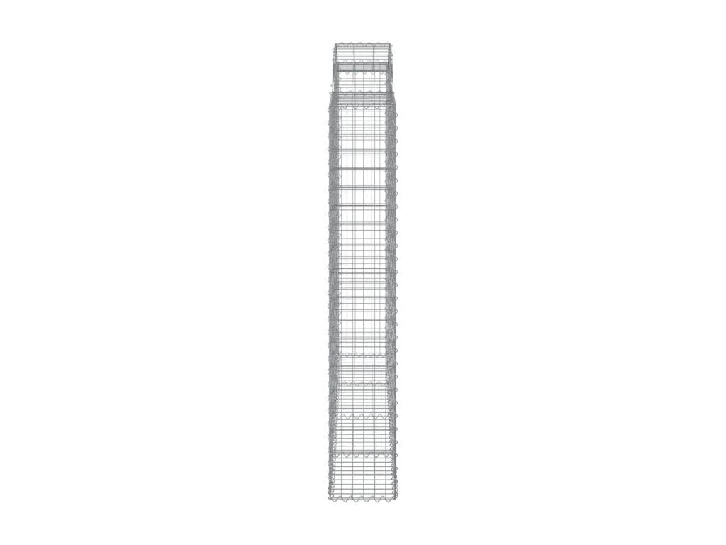 Paniers à gabions arqués 11 pcs 200x50x180-200 Fer galvanisé ZIDK59090