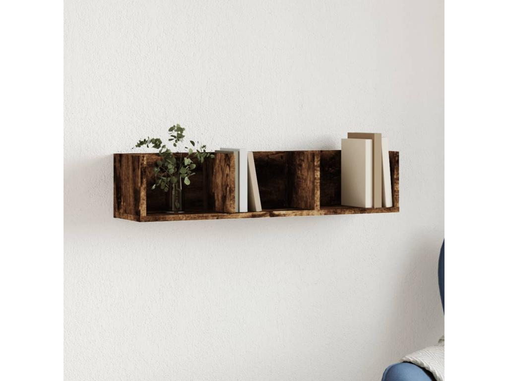 Armoire murale chêne fumé 75x18x16.5 bois d'ingénierie EKTF35281