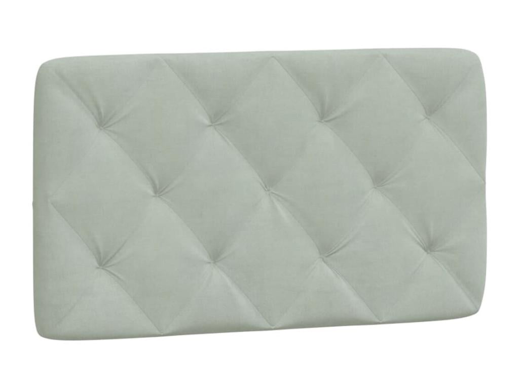 Coussin de tête de lit gris clair 80cm velours IMTQ93082
